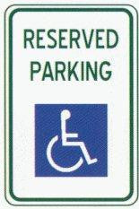 Handicap Reserved Parking Sign - 12