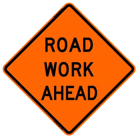 Roll Up Sign - Road Work Ahead 48" x 48" HIP